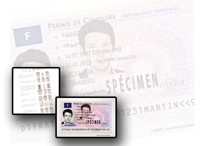 Photo numérique pour permis de conduire pour le site de l'ANTS